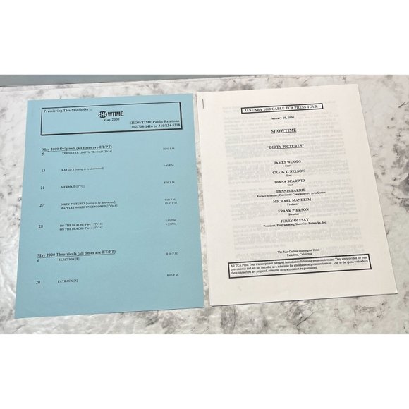 Showtime Movie Press Kit Dirty Pictures 2000 James Woods Craig T Nelson - Picture 7 of 11